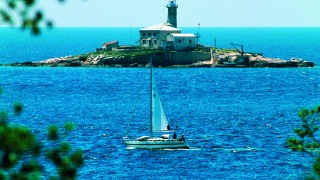 Der Leuchtturm des hl. Johan auf dem Meer