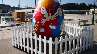 Rovinj adorned with Easter decorations 