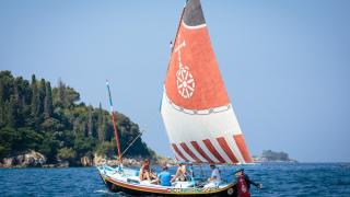 Rovinj regatta of traditional boats with lug and latin sail